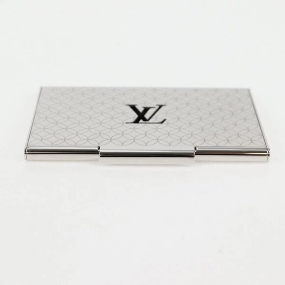 LOUIS VUITTON Porte Cartes Champs Elysees Metal Silver Auth - Picture 7 of 16
